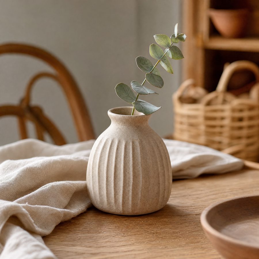 Ribbed bud vase
